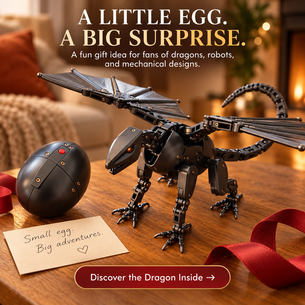 š DragonMorph ā Egg to Dragon Transforming Mechanical Toy