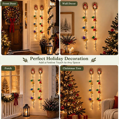🎁Last Day 49% OFF - ✨🎅Handmade Climbing Gnome Christmas StringLights, Indoor OutdoorWall Hanging Holiday Decor🎄