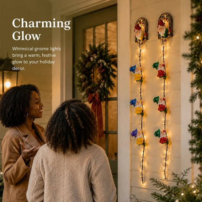 🎁Last Day 49% OFF - ✨🎅Handmade Climbing Gnome Christmas StringLights, Indoor OutdoorWall Hanging Holiday Decor🎄
