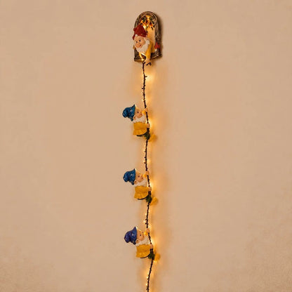 🎁Last Day 49% OFF - ✨🎅Handmade Climbing Gnome Christmas StringLights, Indoor OutdoorWall Hanging Holiday Decor🎄