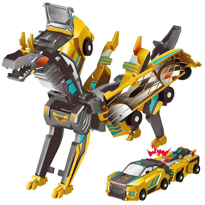 Christmas Special ✨ 2-in-1 Transforming Dragon Car Toy with Collision Action