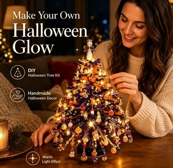🎄DIY Beaded Christmas Tree Kit – 🎅Create Your Own Sparkling Holiday Decoration
