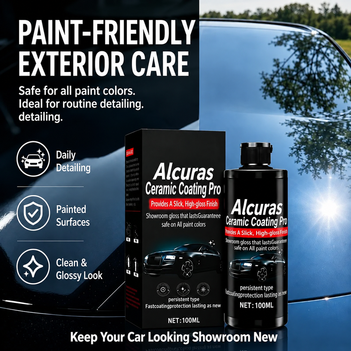 Nano-Quick Ceramic Coating Pro for Automobiles, Featuring Advanced Ceramic Technology ✨