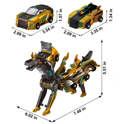 Christmas Special ✨ 2-in-1 Transforming Dragon Car Toy with Collision Action