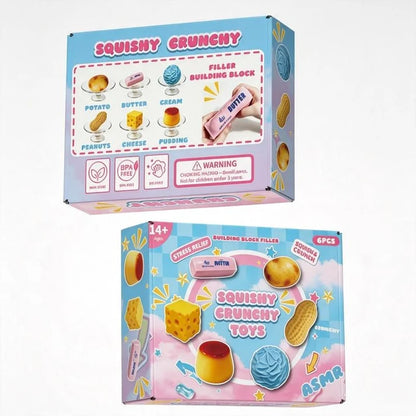 6-Piece Crunchy ASMR Squishies 📦 Free Shipping