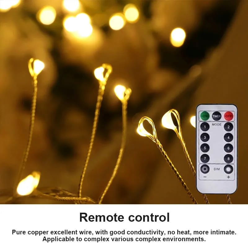 🎁Last Day 49% OFF - 💡LED Copper Wire Firecracker Light String✨