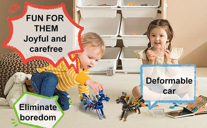 Christmas Special ✨ 2-in-1 Transforming Dragon Car Toy with Collision Action