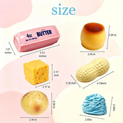 6-Piece Crunchy ASMR Squishies 📦 Free Shipping