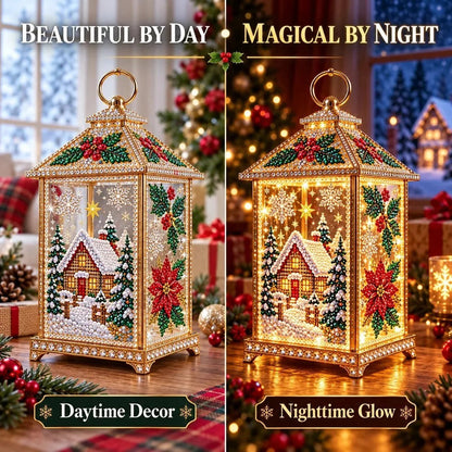 ✨ DIY Diamond Art Christmas Lantern – Make It, Light It, Display It