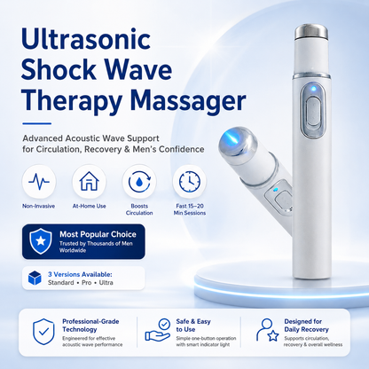 🔥 Mresio® Ultrasonic Shock Wave Therapy Massager——Restore Circulation. Relieve Deep Pain. Rebuild Male Confidence.