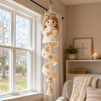 🔥Last Day 50% OFF -✝️DIY Crochet Blessed Mother Spiral Hanging Ornament Kit