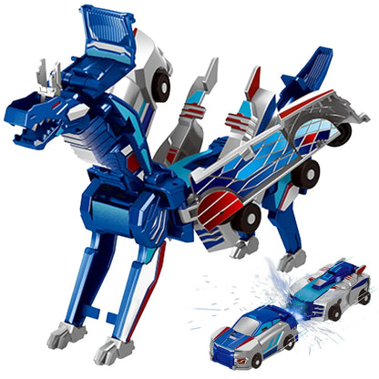 Christmas Special ✨ 2-in-1 Transforming Dragon Car Toy with Collision Action