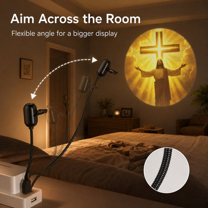 🎁Last Day 49% OFF - 🙏USB Jesus Wall Projection Lamp – Bring Peaceful Worship Glow Into Your Home✨