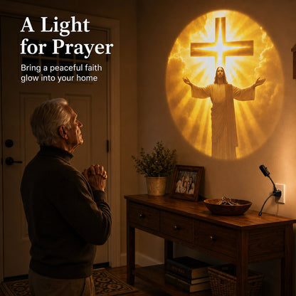🎁Last Day 49% OFF - 🙏USB Jesus Wall Projection Lamp – Bring Peaceful Worship Glow Into Your Home✨